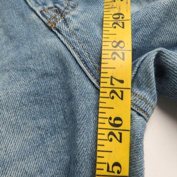Alter'd State Destressed Straight Leg Jeans Size 30 Light Wash Blue Denim 34X27 - Picture 12 of 13